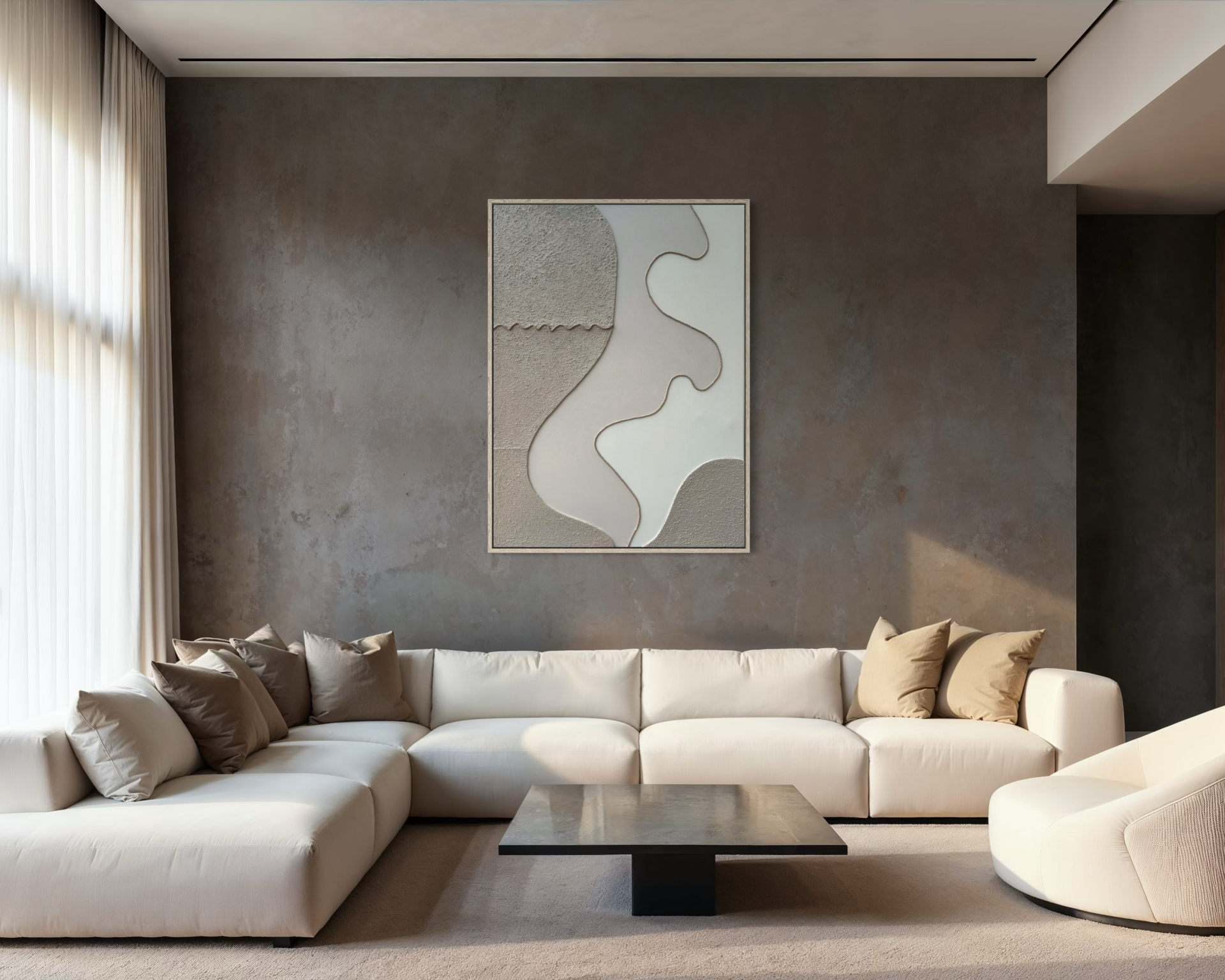 Homok, 100x140 cm, modern, minimalista festmény, Art From Soul - Fehérvári Adrienn 05